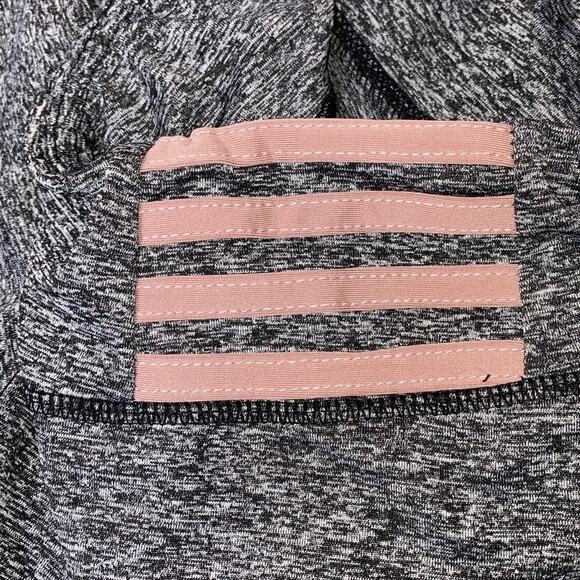Always Heathered Activewear Gray Shorts SMALL Black Flat Front Stripe Detail - Picture 3 of 7